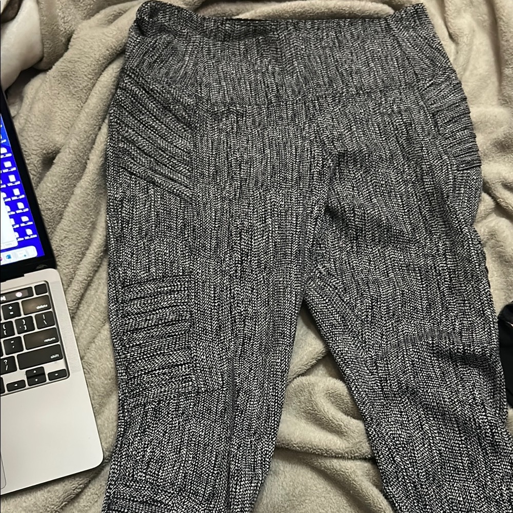 Stylish Black and White Patterned Leggings